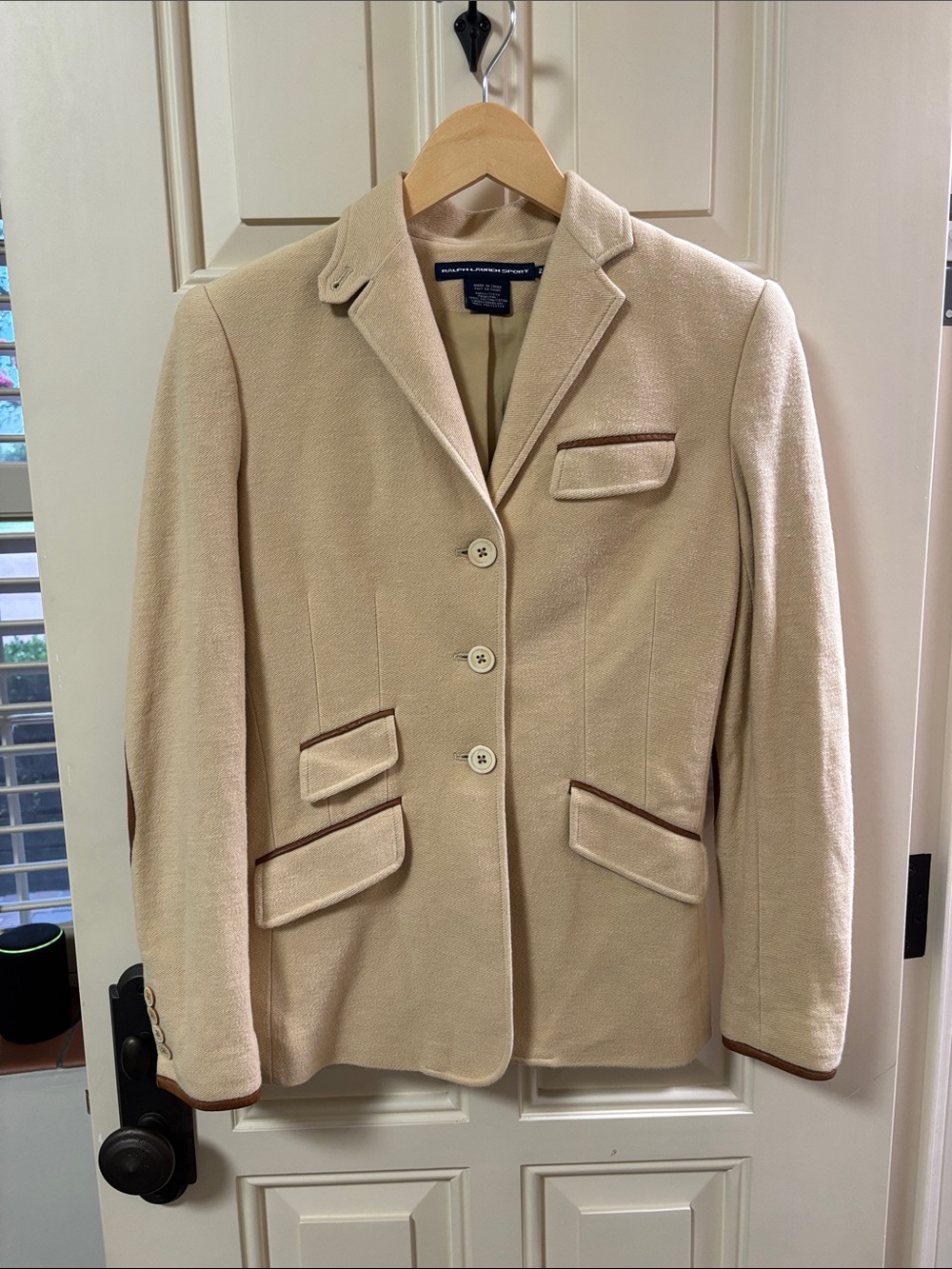 Vintage Ralph, Lauren, leather and cotton jacket